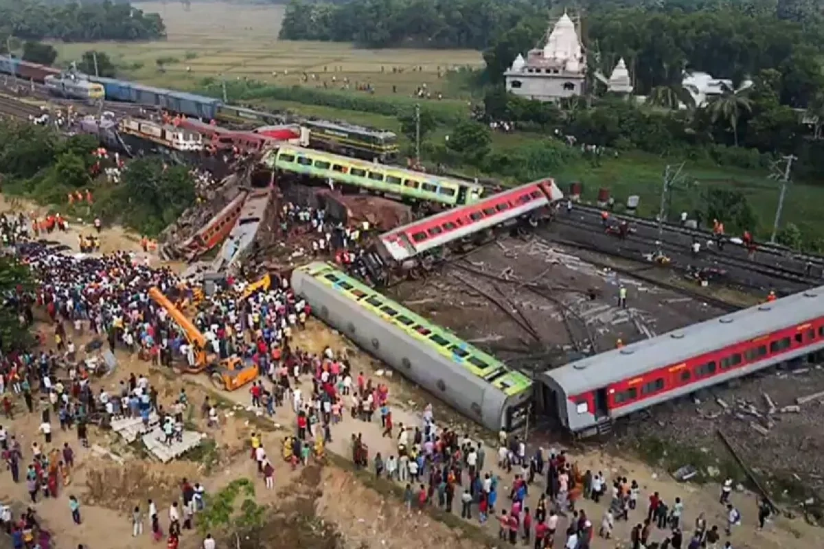 Train derails in India, after striking eight elephants PHOTO / VIDEO