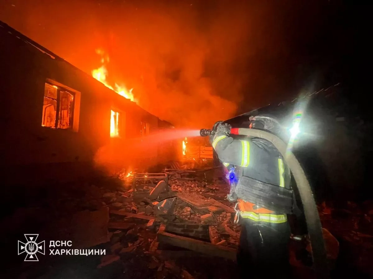 Drone blitz on Kharkiv residence leaves three injured, sparks fire PHOTO