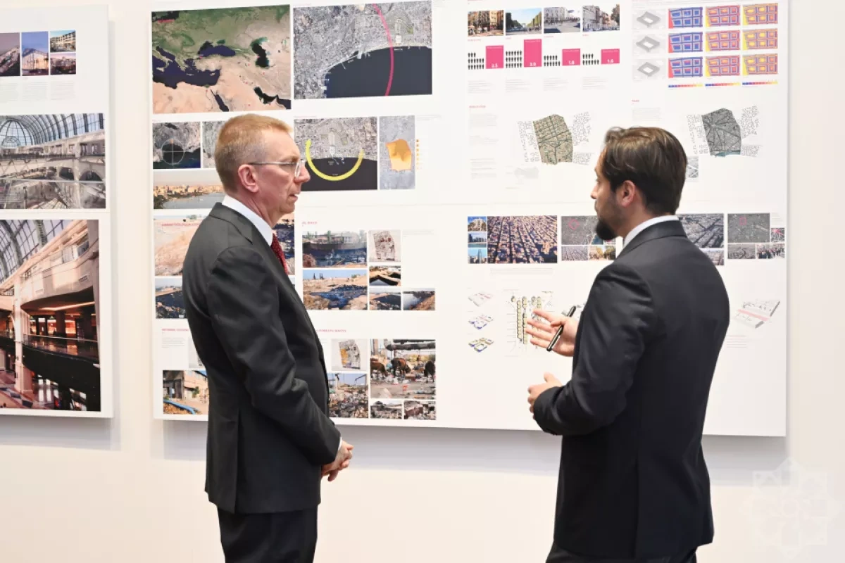 Latvian president tours White City development in Baku PHOTO