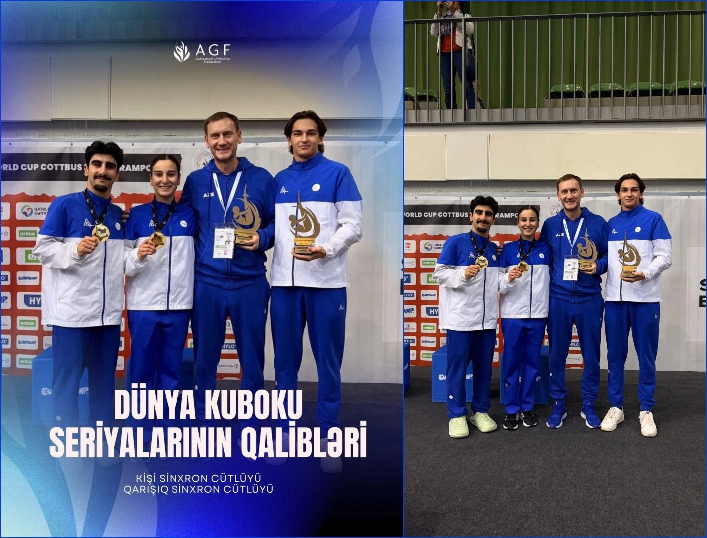 Azerbaijani Gymnasts win Trampoline Gymnastics World Cup series titles (PHOTO)