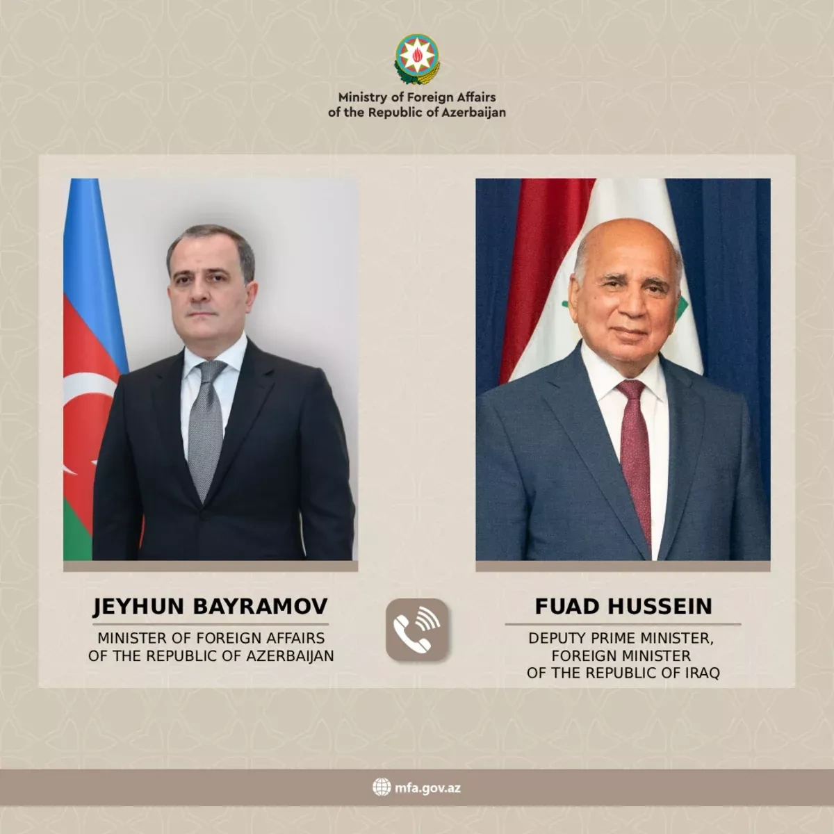 Azerbaijan, Iraq top diplomats discuss Middle East tensions in phone call