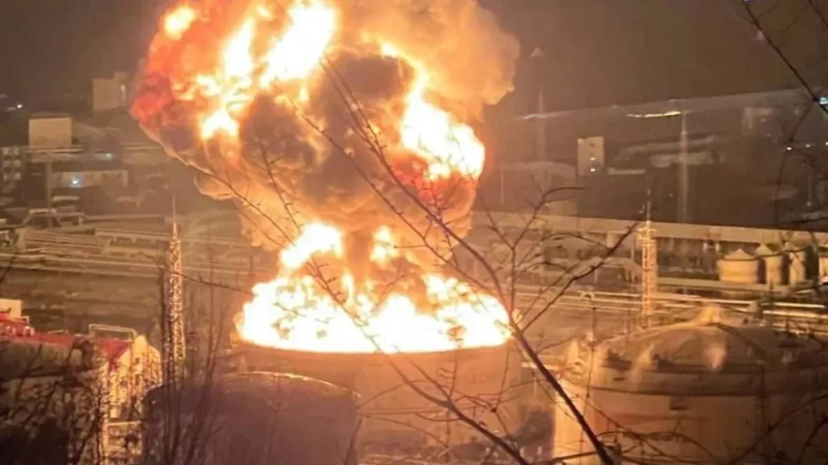 Oil depot fire reported in Russia’s Krasnodar region