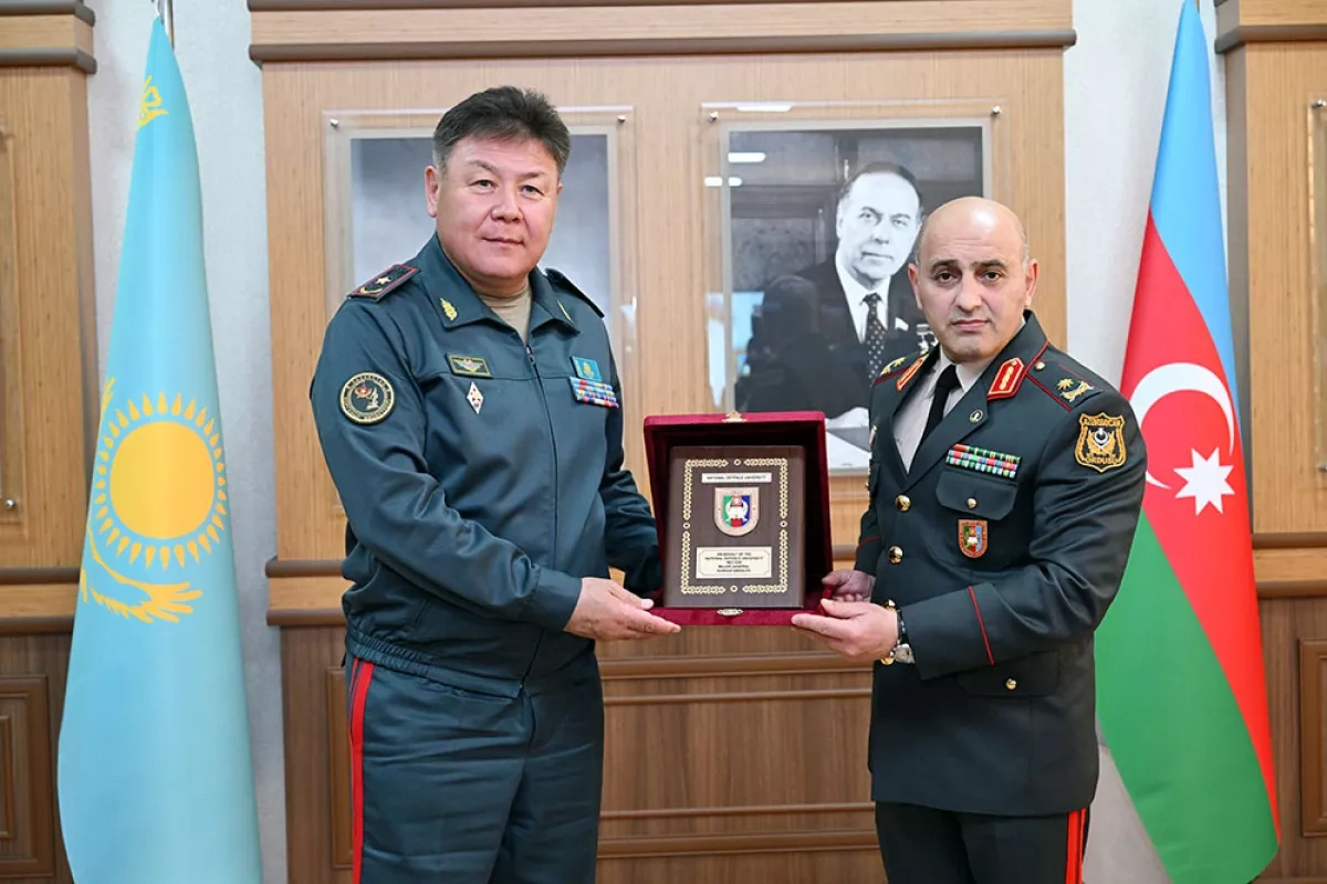 Kazakh military education delegation visits Azerbaijan for defence cooperation talks PHOTO