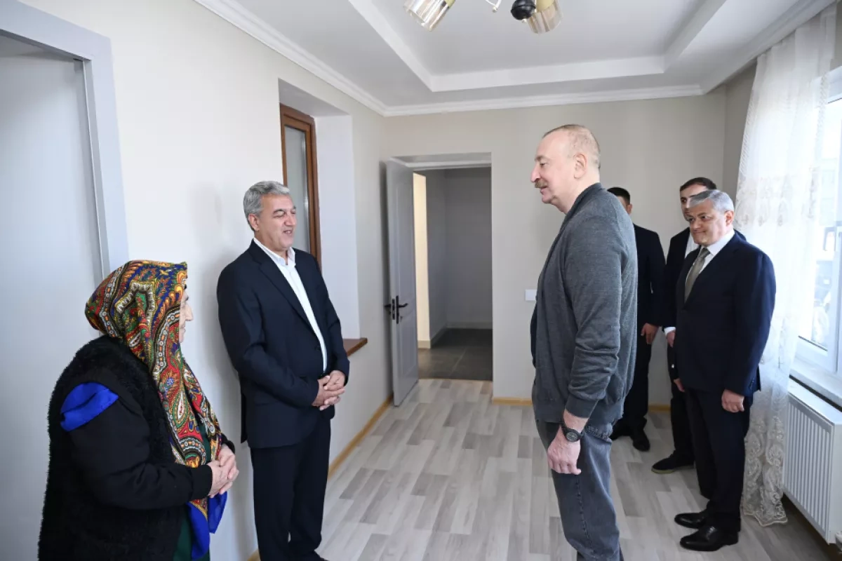 Azerbaijani president reviews restoration progress in Shusha’s Boyuk Galaderesi village PHOTO