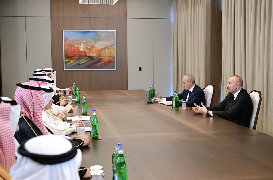 President Ilham Aliyev receives delegation of leaders of member organizations of Arab Coordination Group (PHOTO)