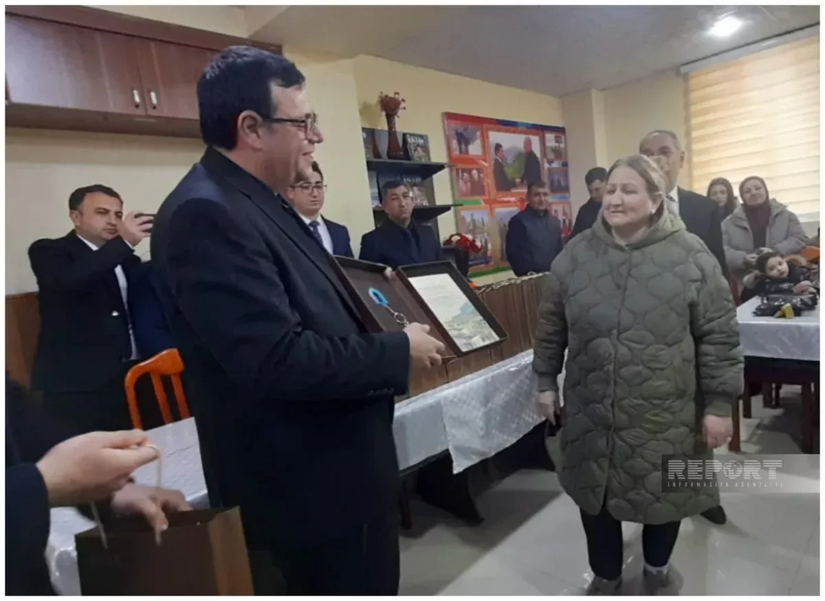 Azerbaijani families return to Khojavand, receive apartment keys PHOTO