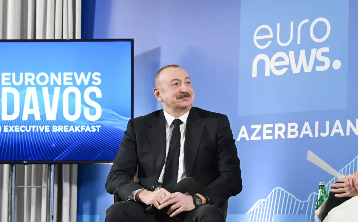 Azerbaijan's president sits for Euronews interview in Davos PHOTO