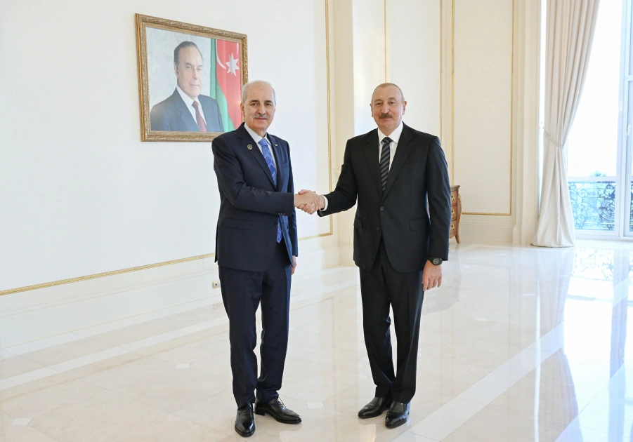 President Ilham Aliyev receives delegation led by Speaker of Grand National Assembly of Türkiye (PHOTO)