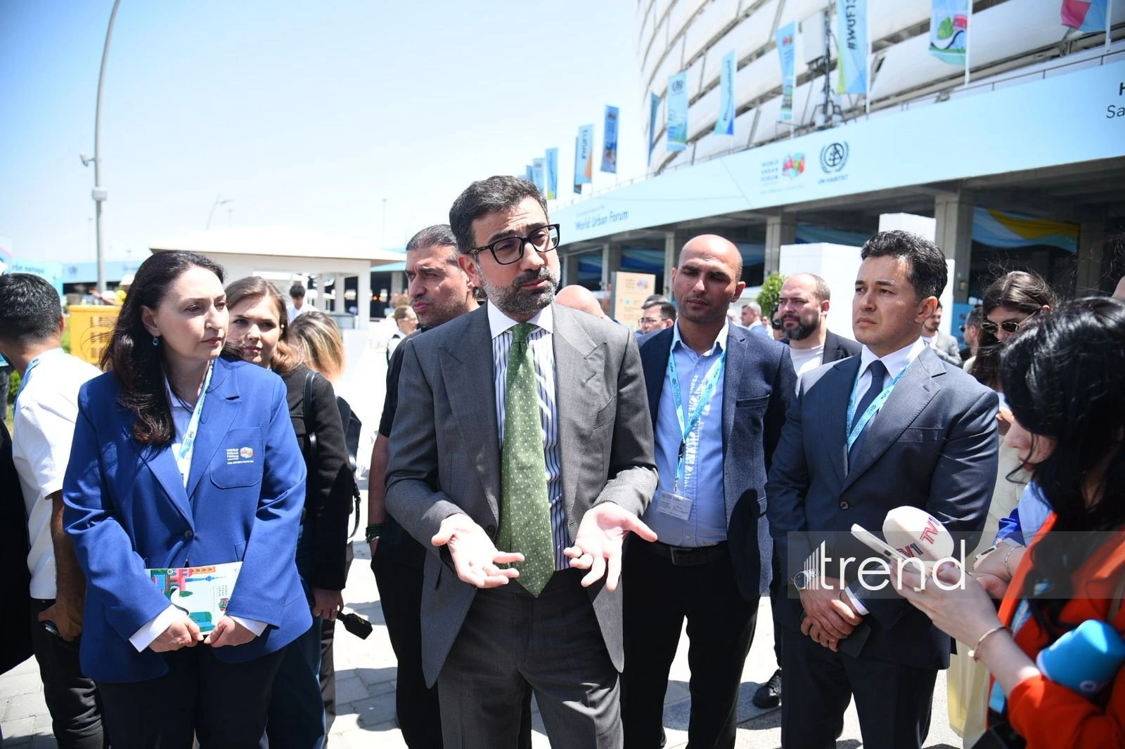 Media representatives inspect final work ahead of WUF13 (PHOTO)