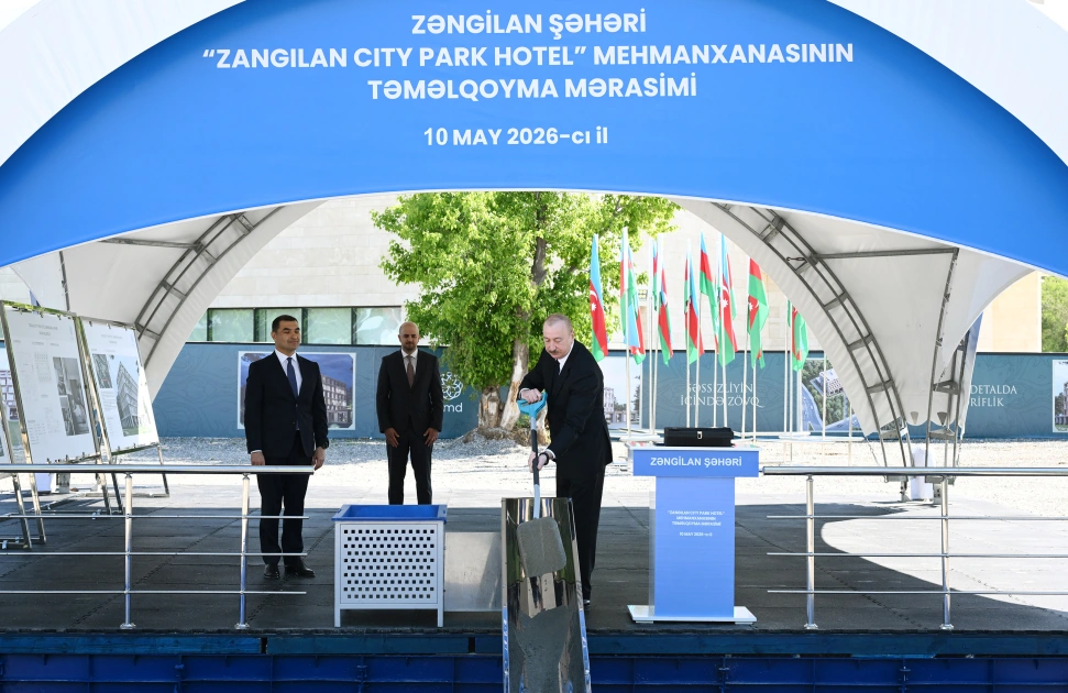 President Ilham Aliyev meets residents of Zangilan and lays foundation stone of “Zangilan City Park Hotel” (PHOTO)