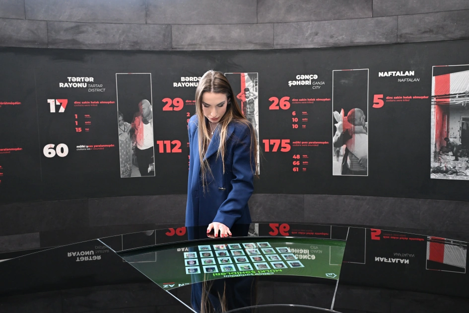 Heydar Aliyev Foundation VP Leyla Aliyeva and Alena Aliyeva visit Ganja Memorial Complex and family of National Hero Natig Gasimov (PHOTO)