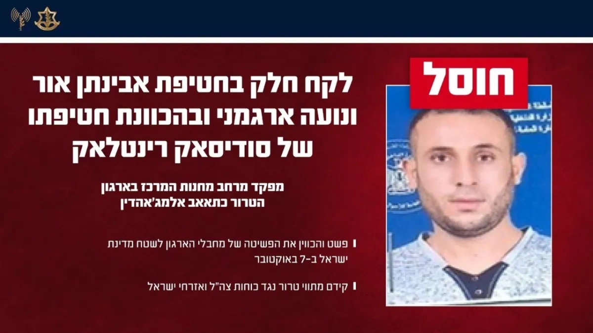 IDF says it killed commander linked to October 7 attack in Gaza PHOTO