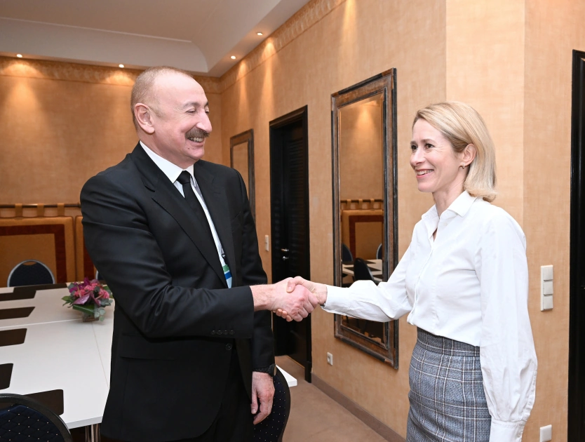 President Ilham Aliyev meets with the European Union's High Representative for Foreign Affairs and Security Policy in Munich (PHOTO)
