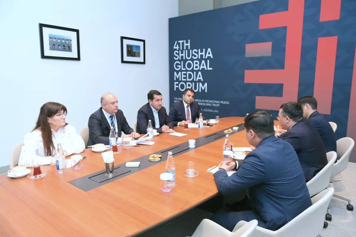 Azerbaijan, Kazakhstan discuss expanding media cooperation at Shusha Global Media Forum PHOTO