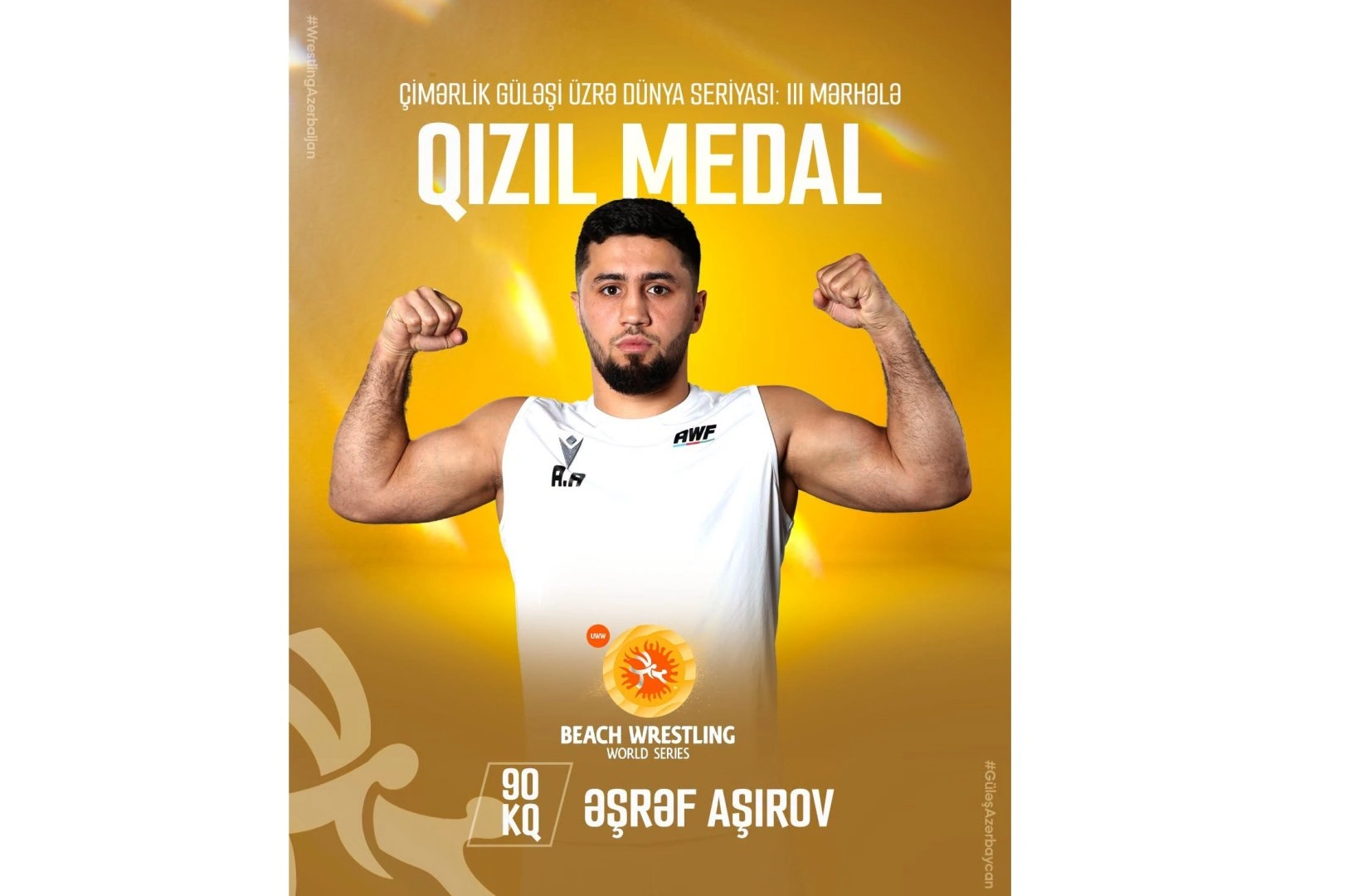 Azerbaijani wrestlers win two medals at Beach Wrestling World Series stage (PHOTO)