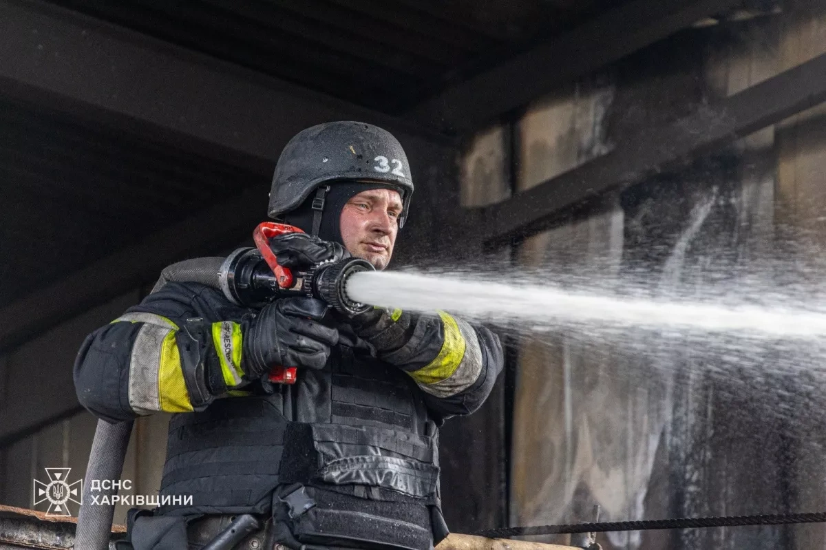 Russian drone strikes firefighters battling blaze at Zaporizhzhia petrol station PHOTO