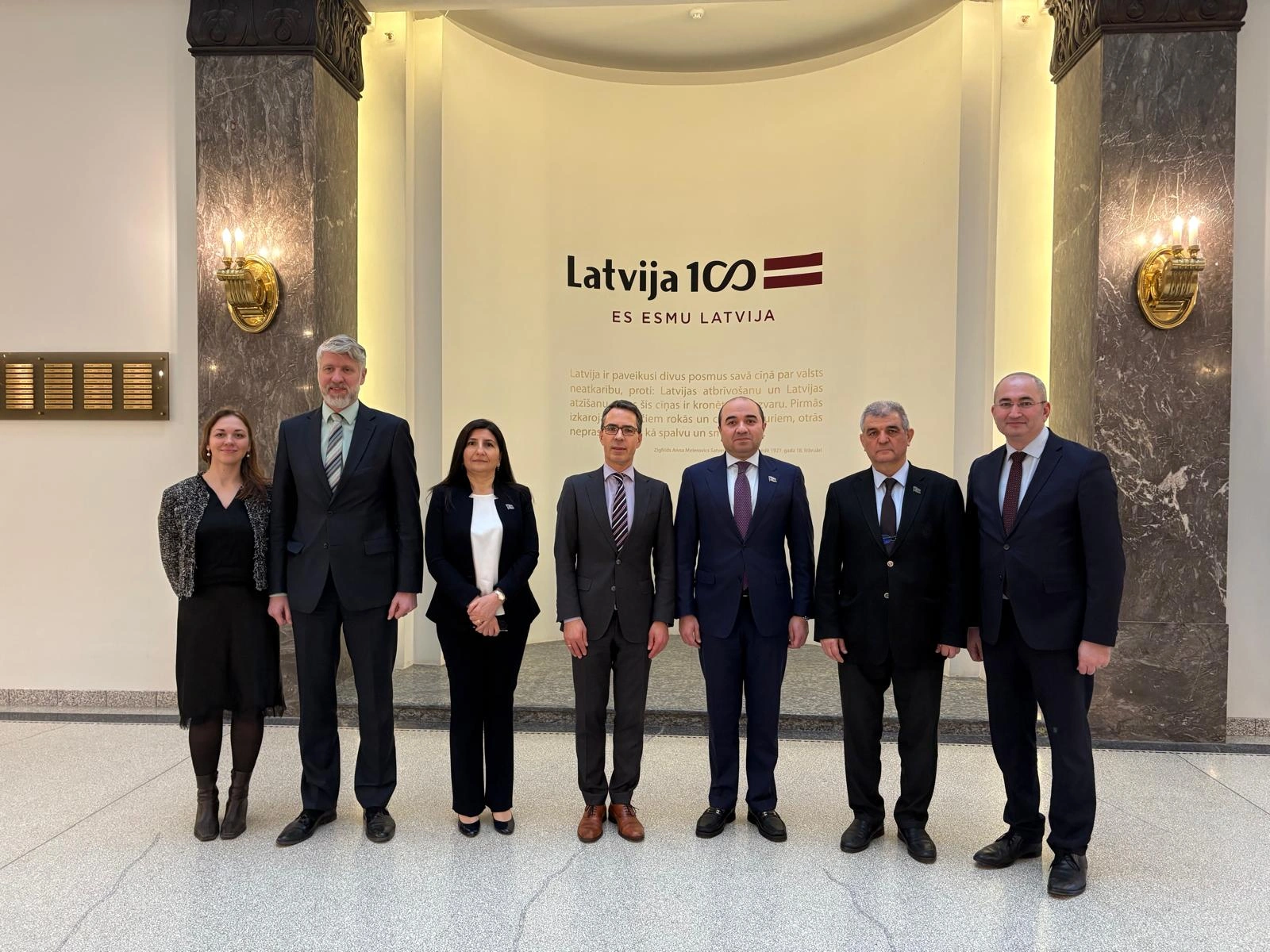 Azerbaijan's parliamentary delegation meets with Latvian Speaker of Saeima (PHOTO)