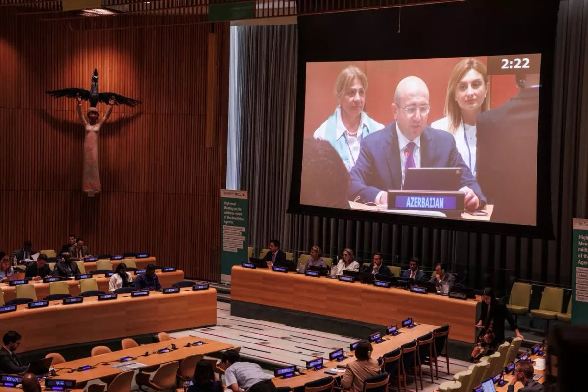 Azerbaijan showcases WUF13 legacy, Karabakh reconstruction at UN PHOTO