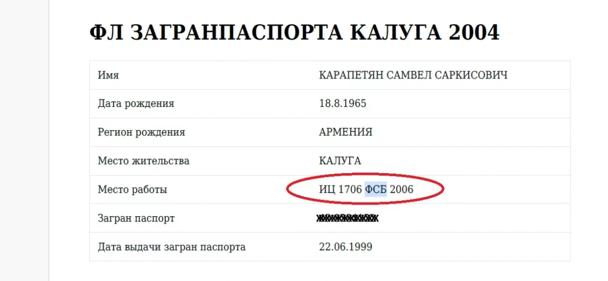 Operation “Beard” Russian spy network in Yerevan: names and positions