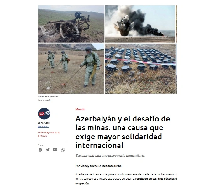 Colombian media highlights Azerbaijan’s experience in mine action