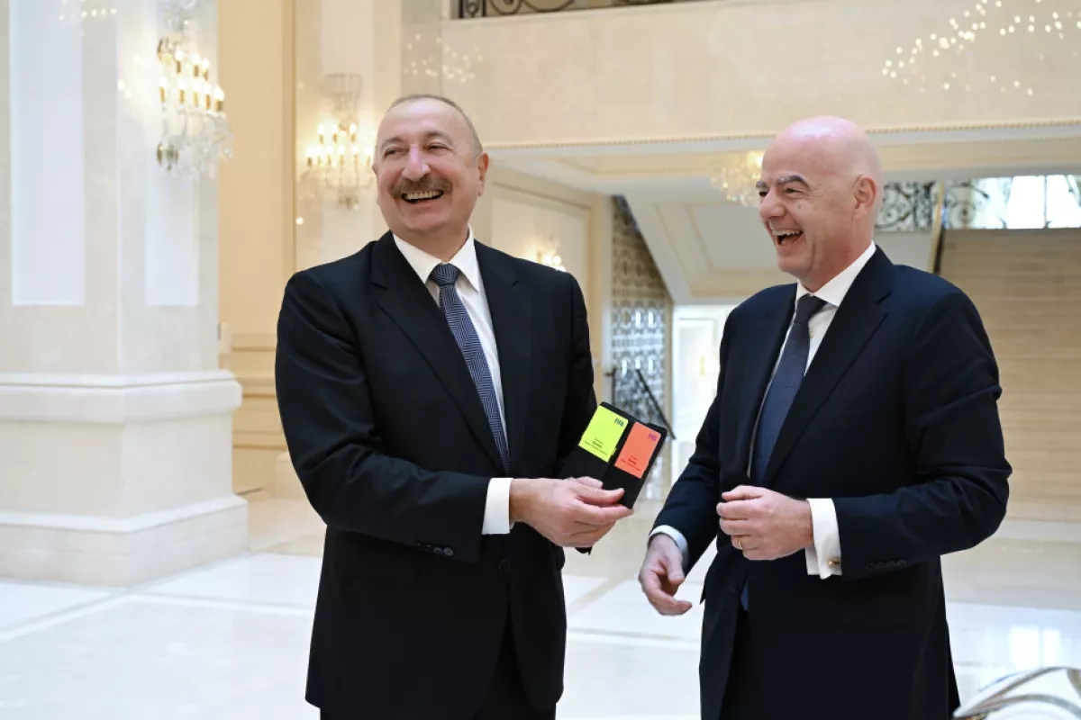 President Aliyev, FIFA chief focus on future of football in Azerbaijan PHOTO