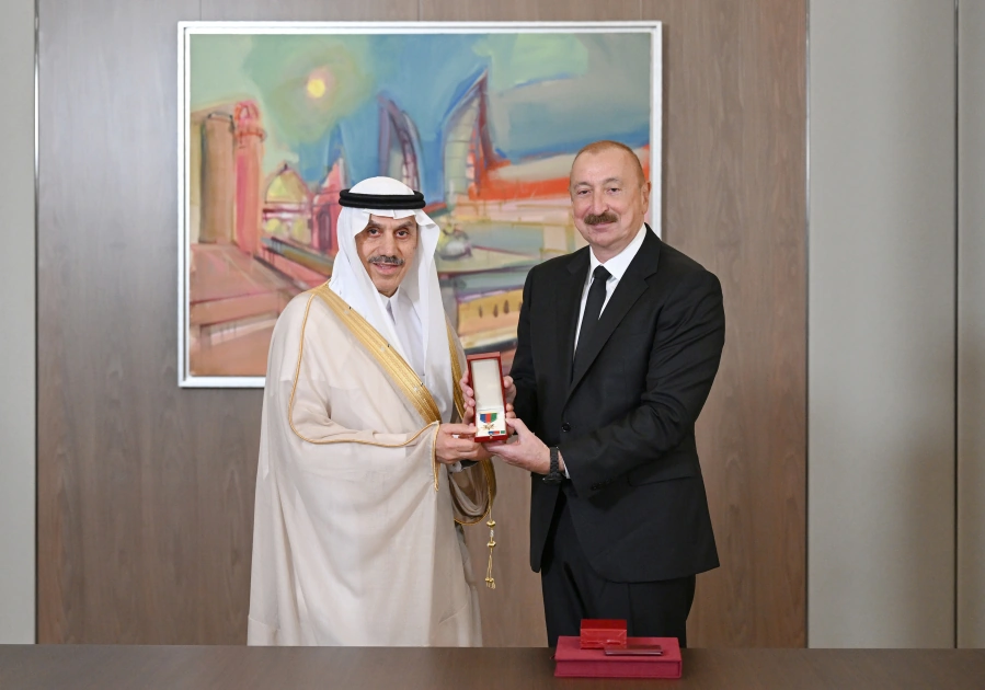 President Ilham Aliyev receives delegation of leaders of member organizations of Arab Coordination Group (PHOTO)