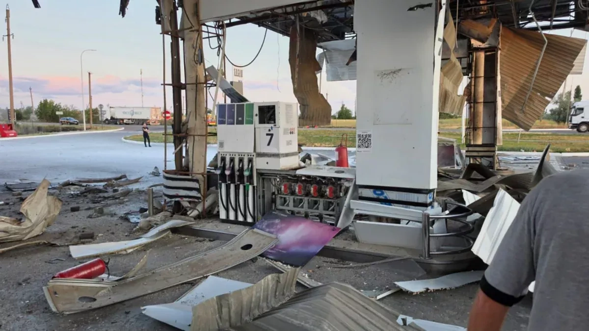 Russian drones strike SOCAR petrol station in Ukraine PHOTOS