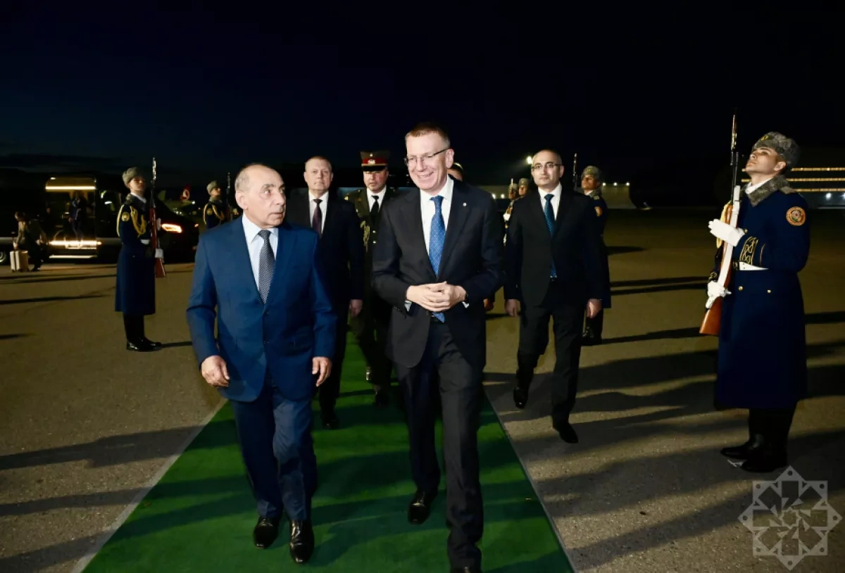 Latvian President Edgars Rinkēvičs arrives in Azerbaijan for official visit PHOTO