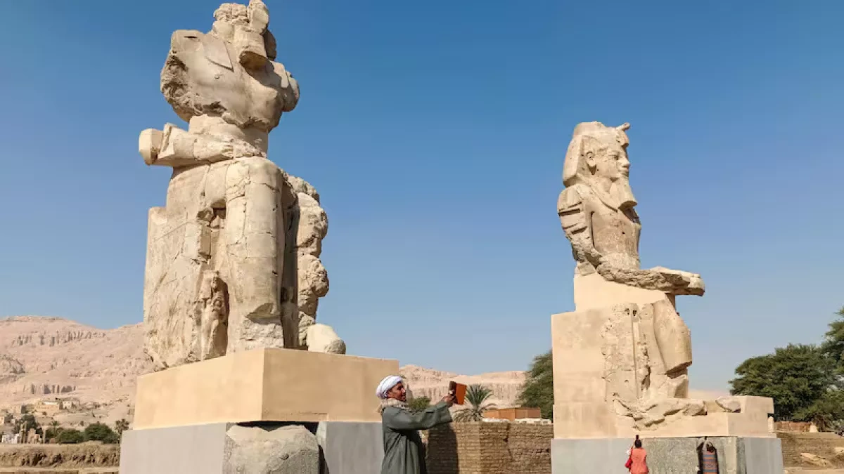 Egypt unveils restored Colossi of Memnon after 3,200 years