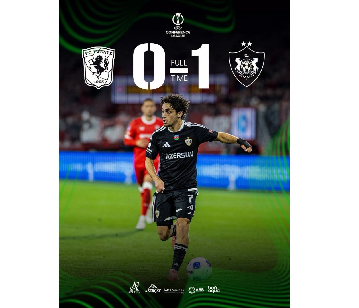Azerbaijan's FK Qarabag beats Twente in first match of UEFA Conference League playoffs