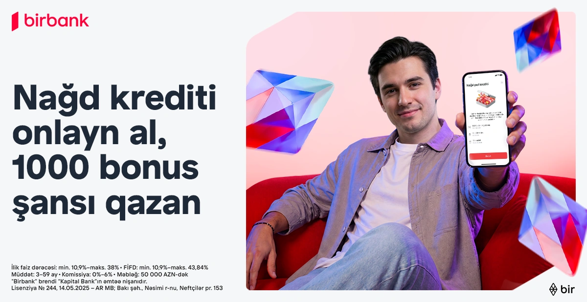 Apply for an online cash loan with Birbank and get a chance to win 1000 bonuses