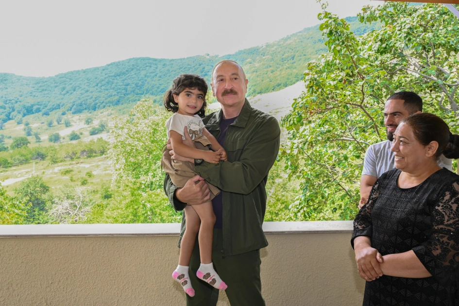 President Ilham Aliyev fulfills young resident's wish in Kichik Galaderesi village (VIDEO)