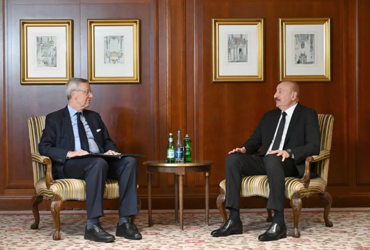 President Aliyev, German business leader discuss energy, transport, smart agriculture cooperation PHOTO