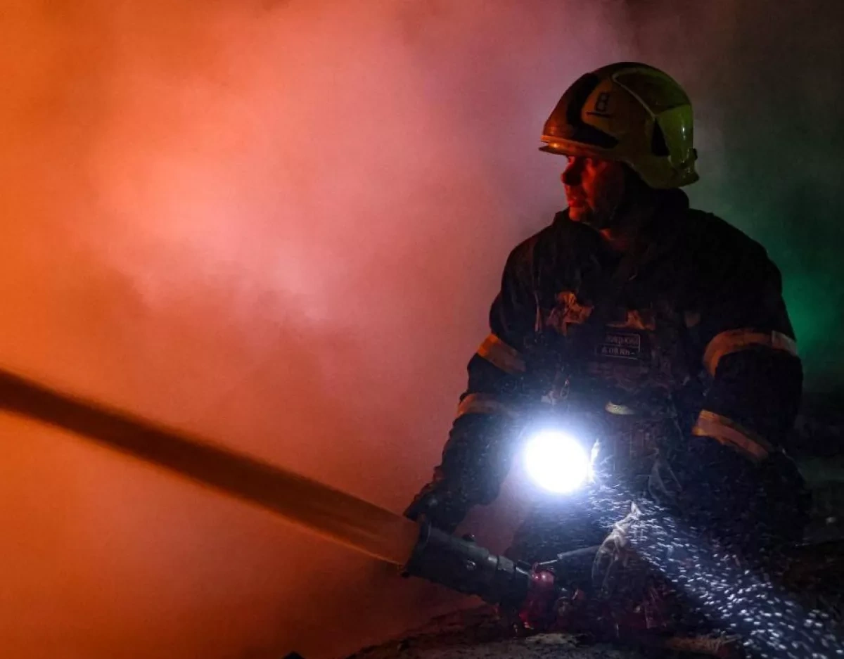 Russian overnight strike hits industrial facility in Ukraine, triggers fires Photo