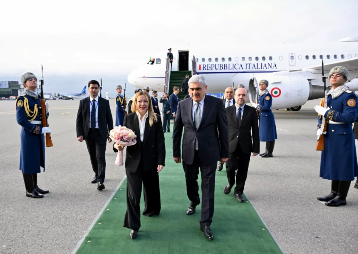 Italian Prime Minister Giorgia Meloni arrives in Azerbaijan on official visit PHOTO