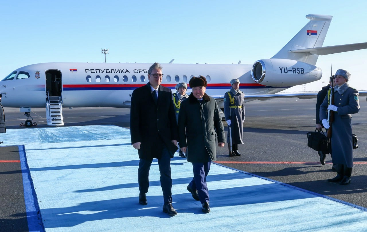 President of Serbia arrives in Kazakhstan