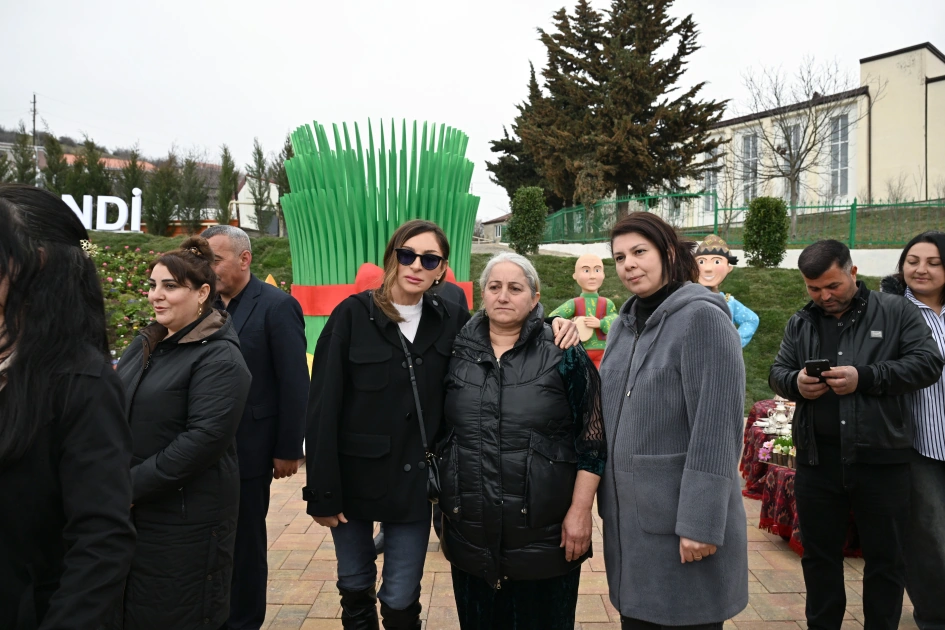 President Ilham Aliyev, First Lady Mehriban Aliyeva inspect restoration of individual houses and infrastructure in Khanoba village of Khojavend (PHOTO)