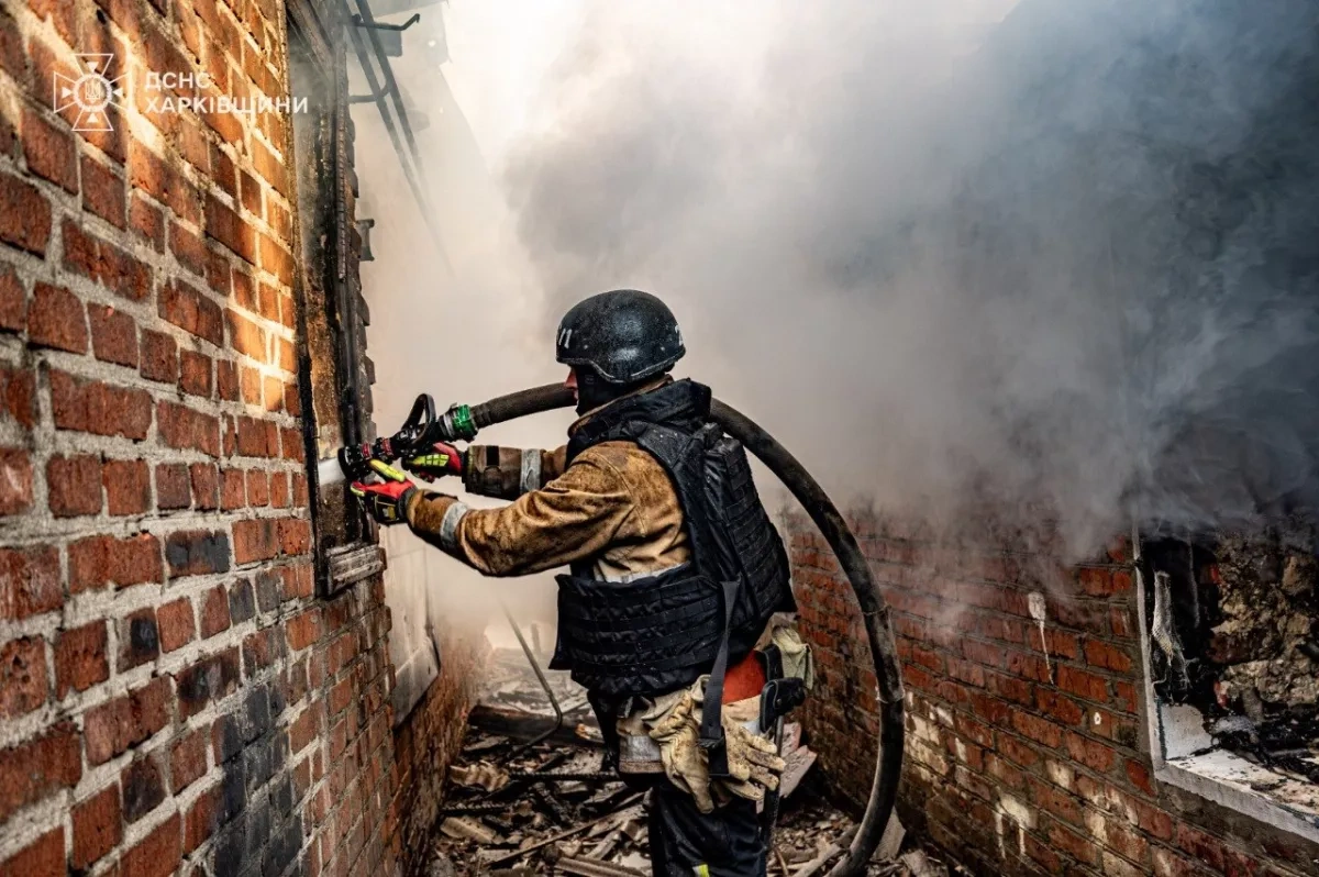 Russian drone strike hits Kharkiv residential area, injures two women PHOTO