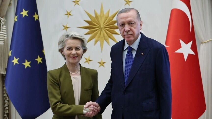 Erdogan, von der Leyen discuss Türkiye-EU relations