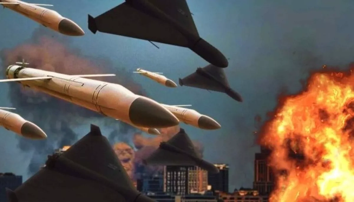 Massive Russian air assault targets Ukraine with over 500 aerial weapons PHOTO
