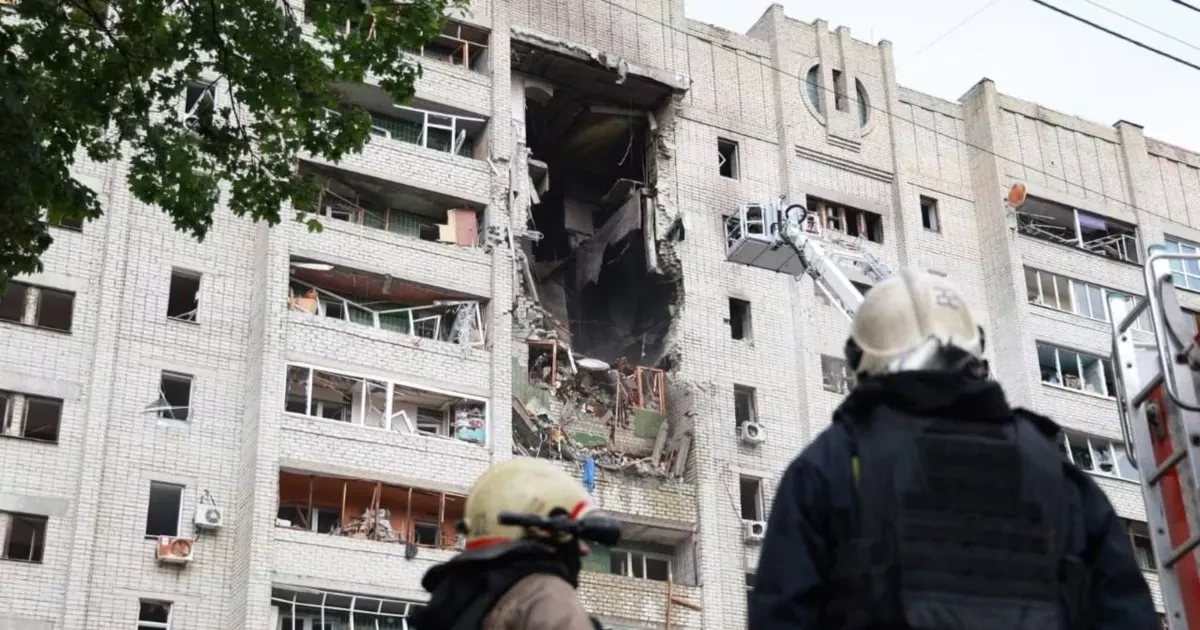 Russian strike on Kharkiv apartment building kills one, injures 37