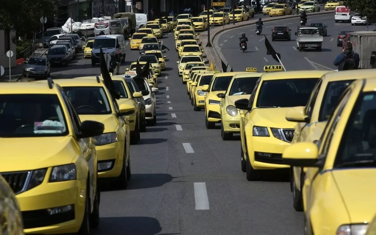 Greek taxi drivers launch new protest march after days of disruption