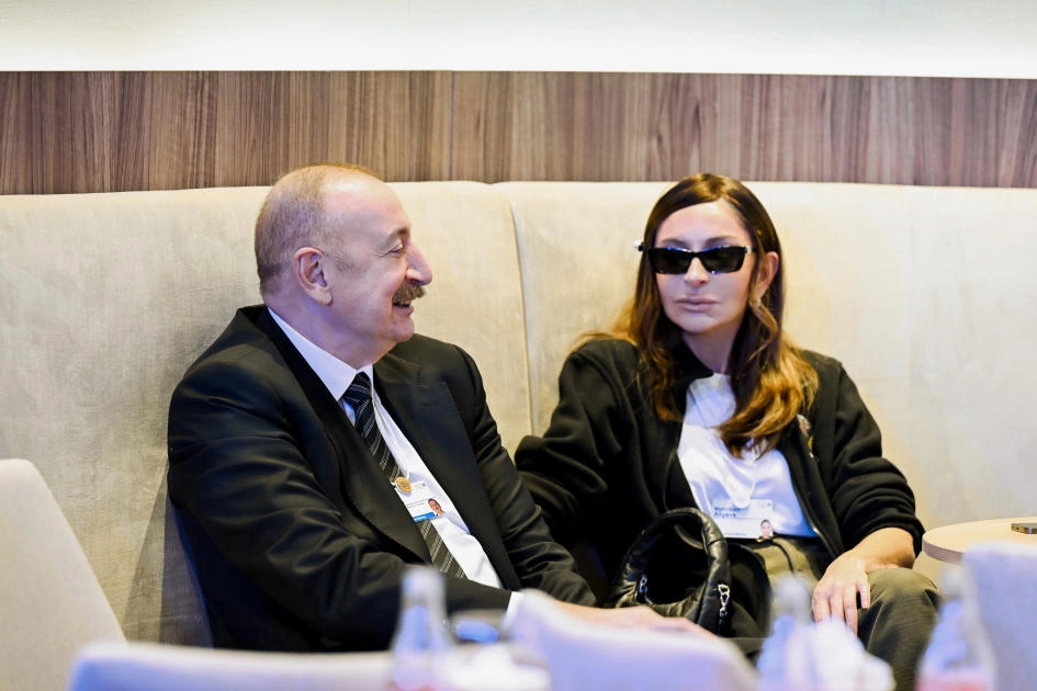 President Ilham Aliyev participates in panel session as part of World Economic Forum (PHOTO)