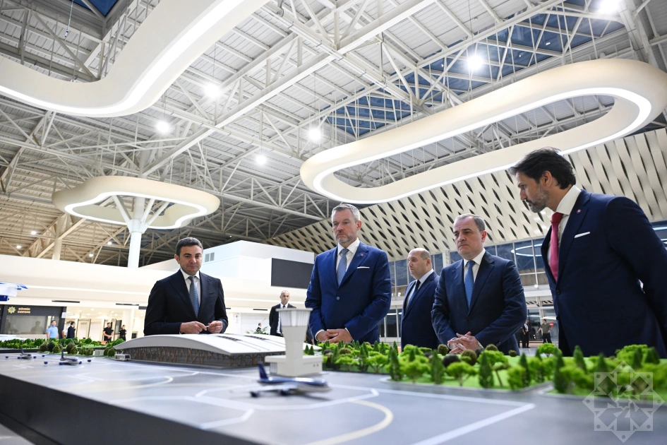 Slovak President departs Fuzuli Airport for Baku (PHOTO)