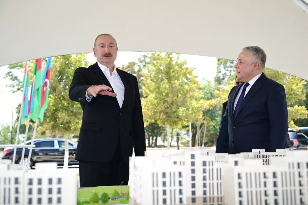 Aliyev lays foundation for 518-apartment social housing complex in Nakhchivan PHOTO