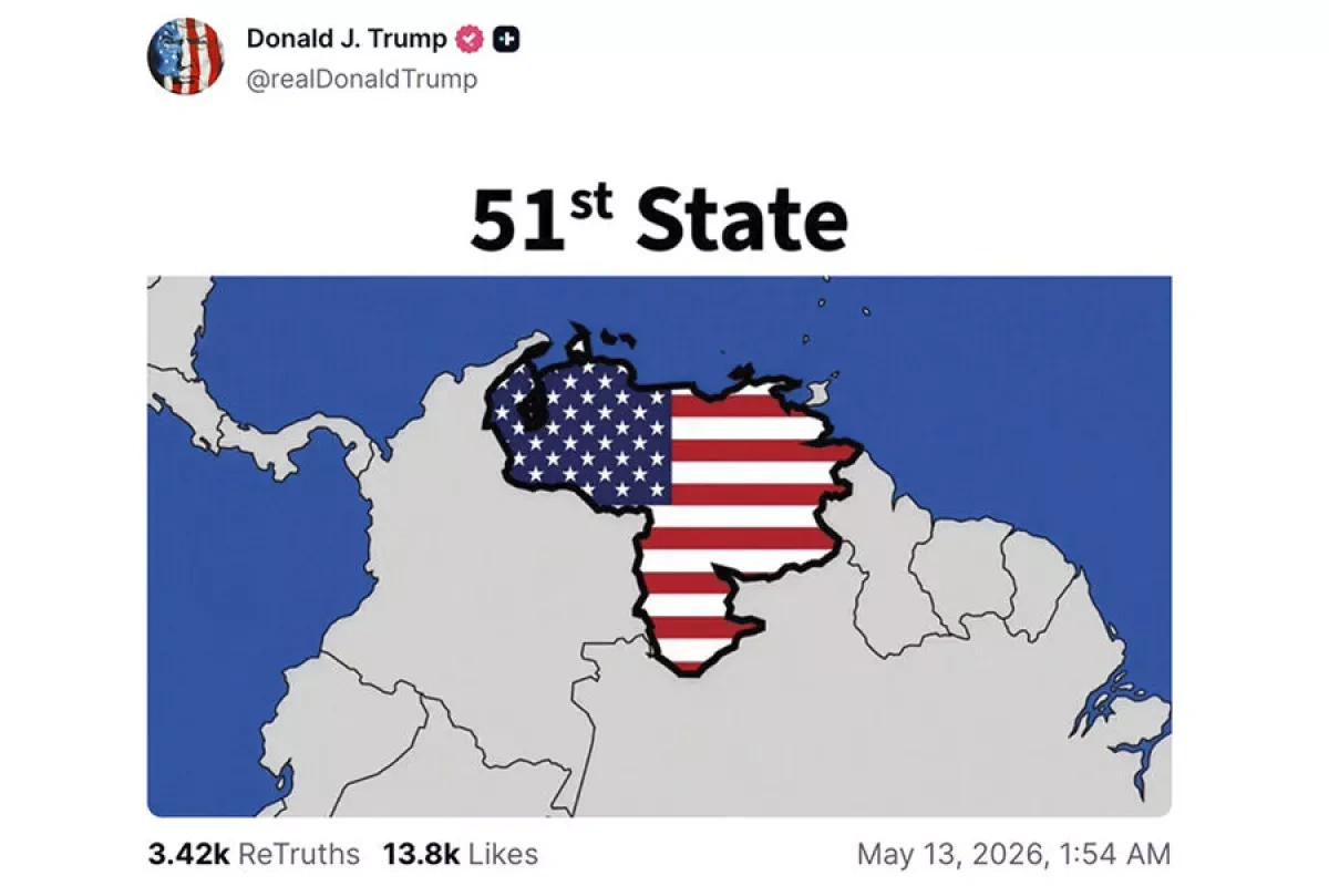 Trump posts image depicting Venezuela as America's 51st state