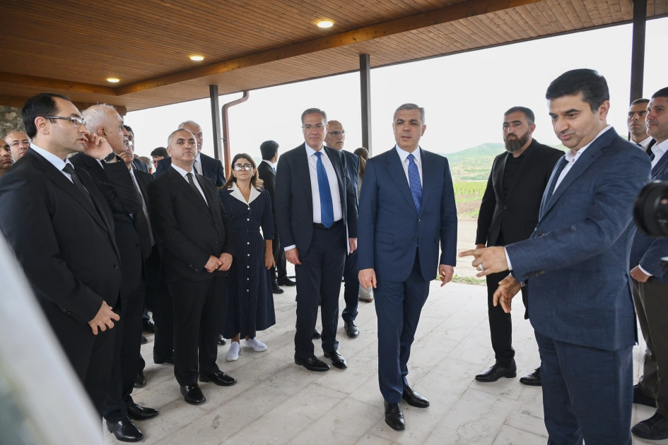Participants of Coordination Headquarters meeting view intensive horticulture farms in Khojaly district (PHOTO)