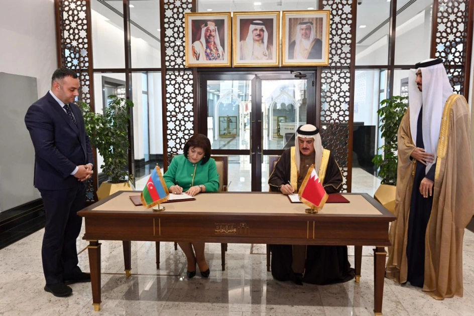 Memorandum of Understanding is signed between Azerbaijani Parliament and Council of Representatives of Kingdom of Bahrain (PHOTO)