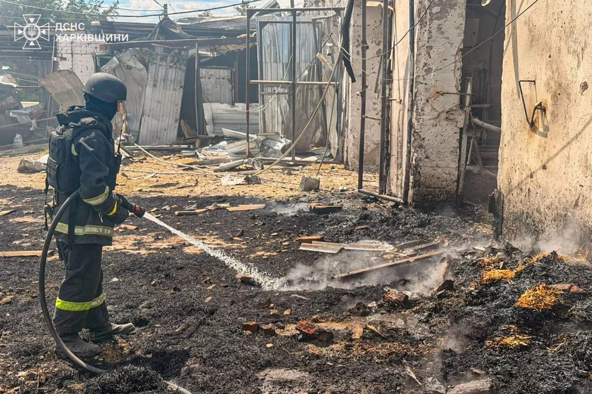 Russian drone strikes firefighters battling blaze at Zaporizhzhia petrol station PHOTO