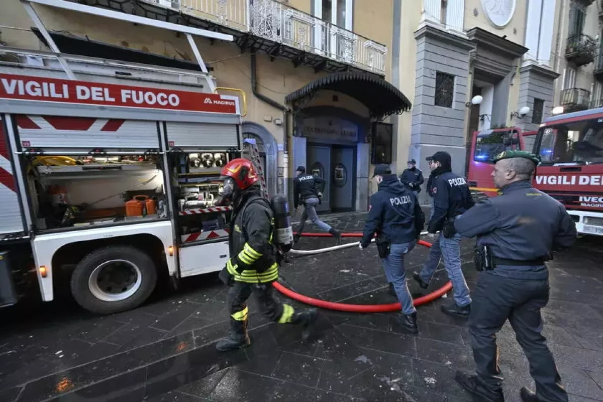 Historic Sannazaro theatre in Naples destroyed by fire Photo
